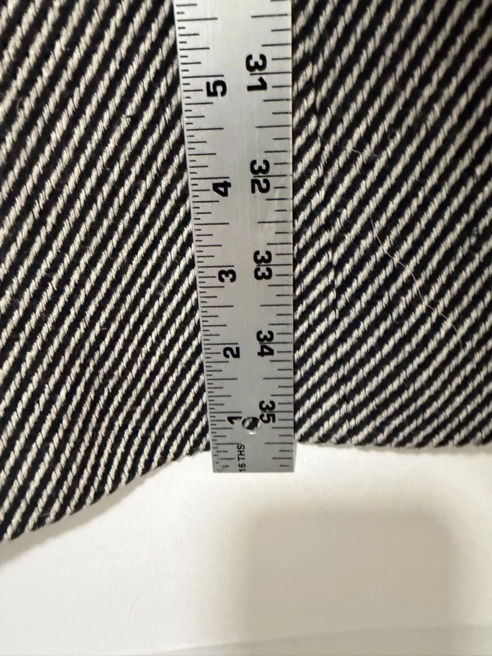 Isabella Demarco Black & White Herringbone Wool-Blend Pea Coat - Picture 5 of 6